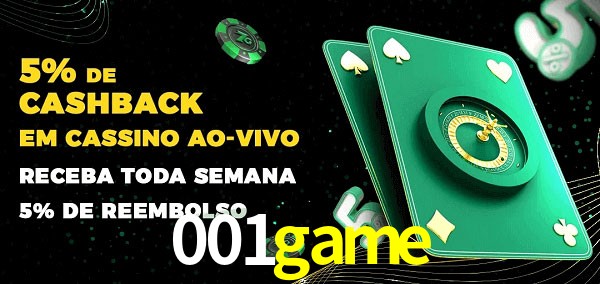 Promoções do cassino ao Vivo 001game